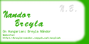nandor breyla business card